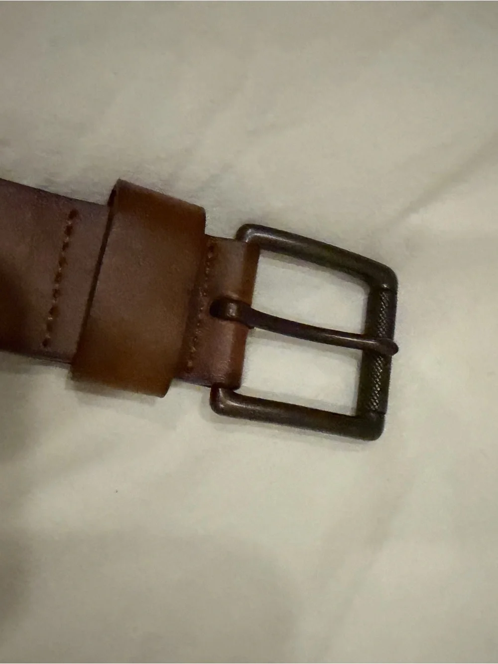 Bundle of two belts - Brown Western Leather Belt with Silver-Tone Buckle + 1